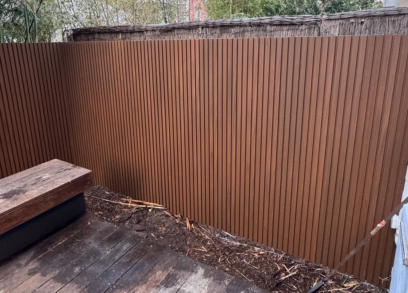 Timber slat privacy fence, Eastern Suburbs