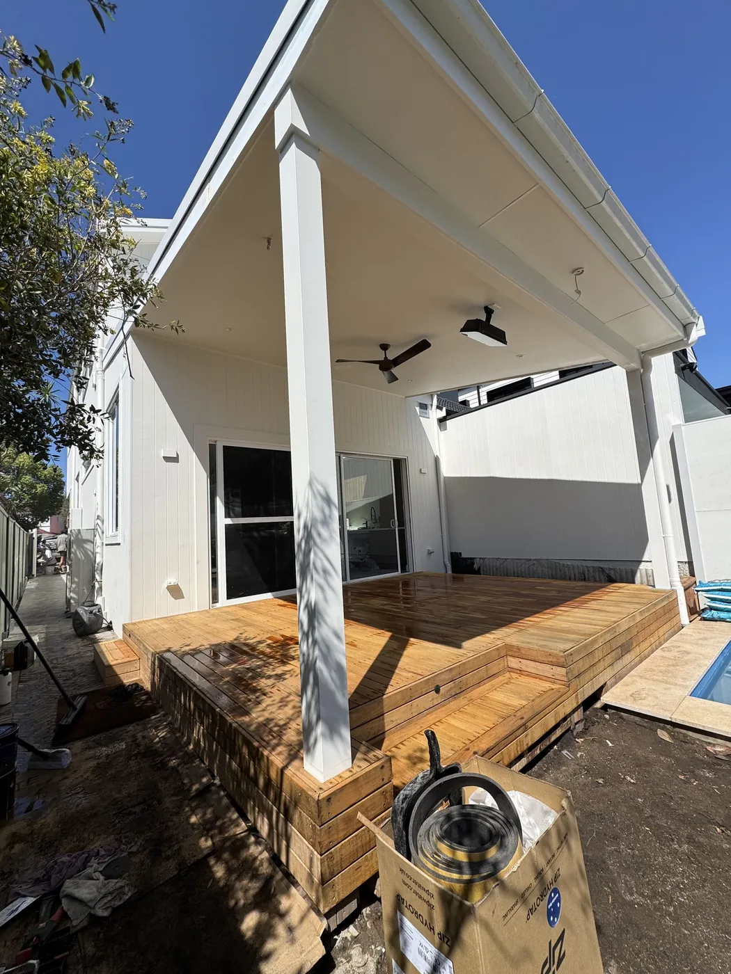 Large entertainer's deck and pool